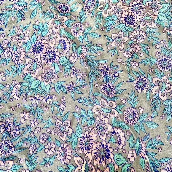 Fringe SILK boho scarf/body wrap w shabby chic prairie country farmhouse vibe - Picture 11 of 13